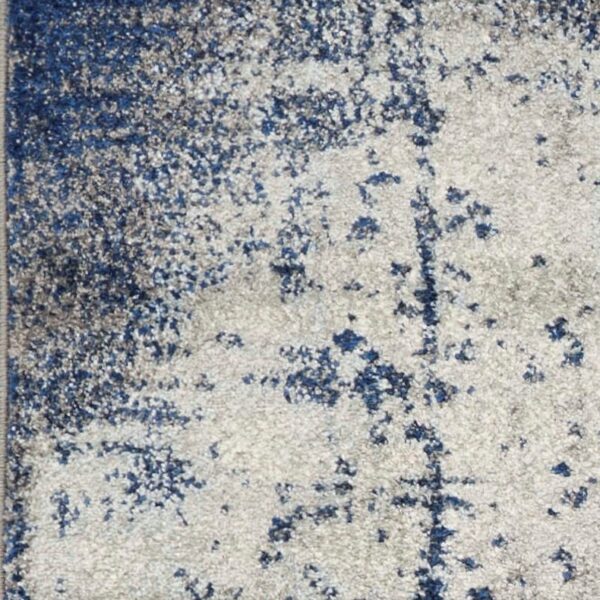 7'X10' Ice Blue Machine Woven Abstract Indoor Area Rug