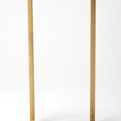 26" Gold Solid Wood Rectangular End Table