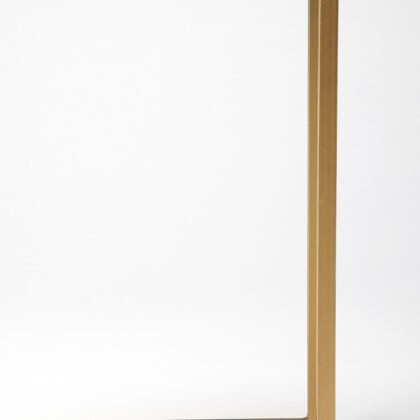 26" Gold Solid Wood Rectangular End Table