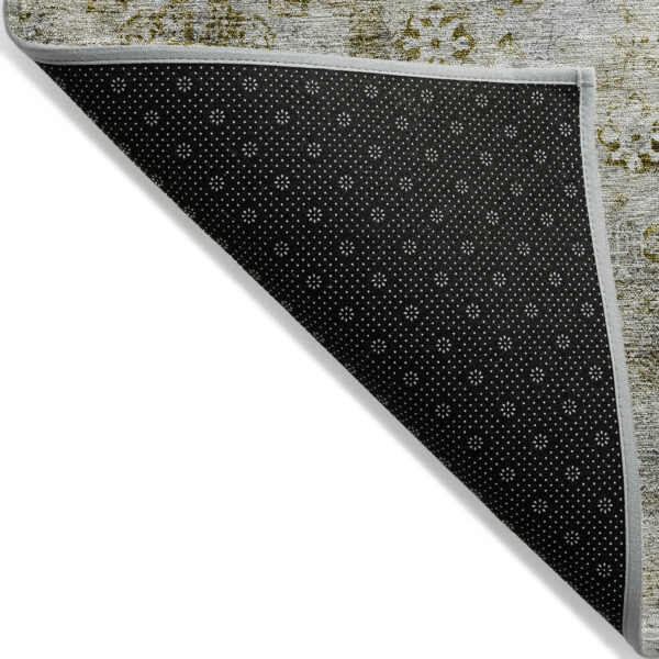 8' X 10' Taupe Brown And Gray Oriental Washable Indoor Outdoor Area Rug