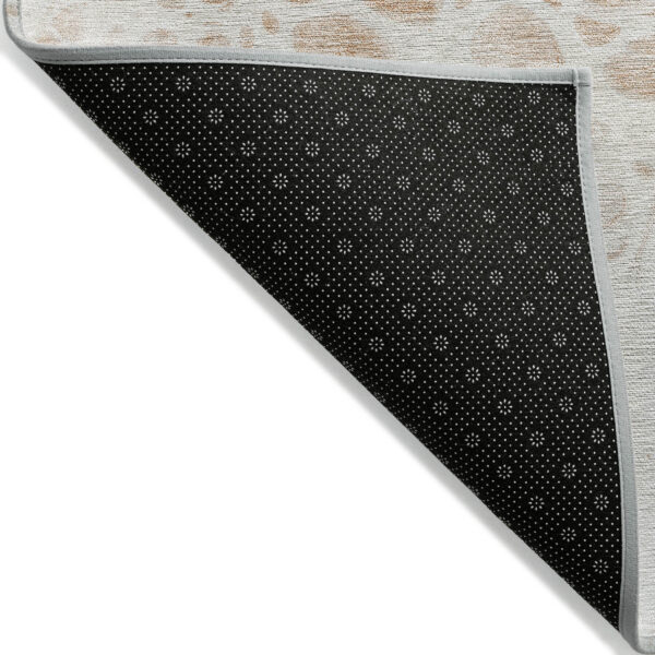 10' X 14' Copper And Ivory Nautical Washable Indoor Outdoor Area Rug