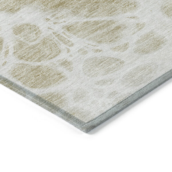 10' X 14' Taupe Beige And Ivory Nautical Washable Indoor Outdoor Area Rug