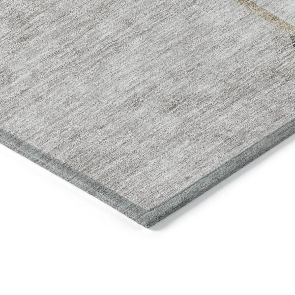 9' X 12' Taupe Beige And Gray Abstract Washable Indoor Outdoor Area Rug