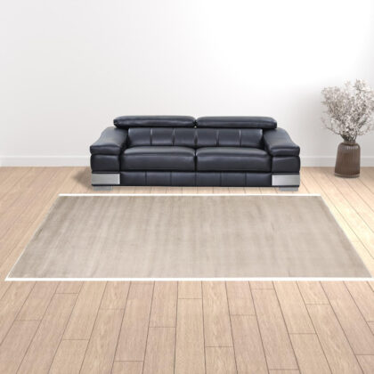 10' X 13' Ivory And Taupe Hand Woven Distressed Area Rug