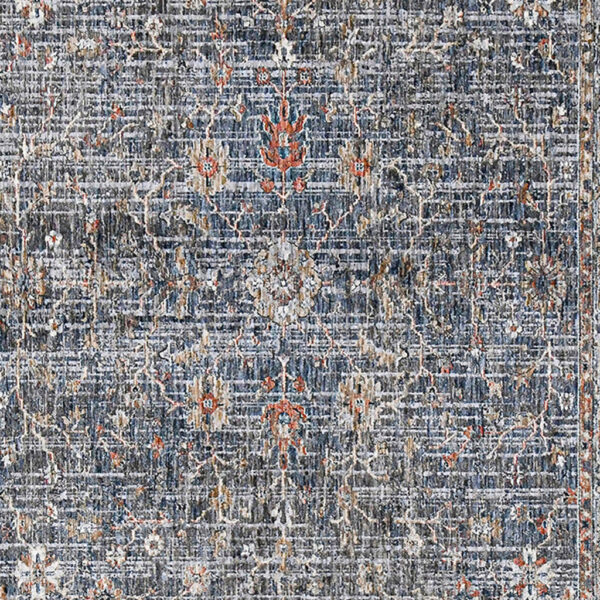 8' x 10' Gray and Brown Oriental Power Loom Area Rug