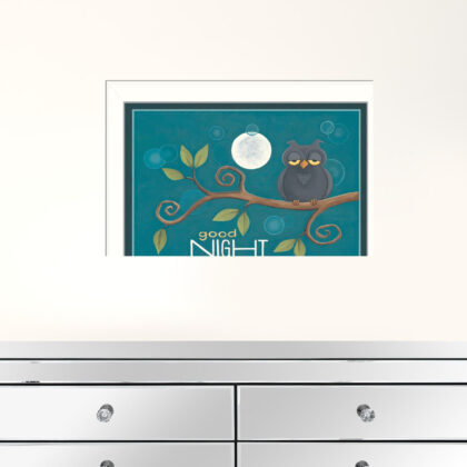 Good Night White Framed Print Wall Art