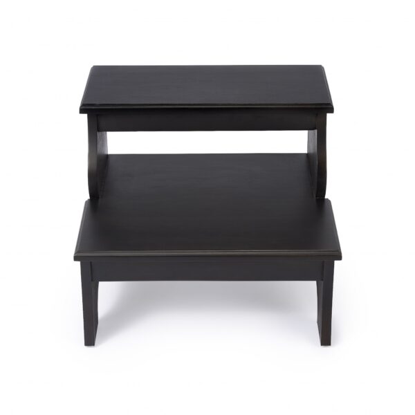 18" Dark Brown Wood Step Stool