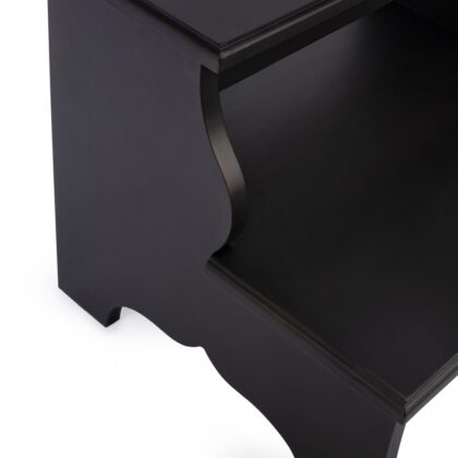 18" Dark Brown Wood Step Stool
