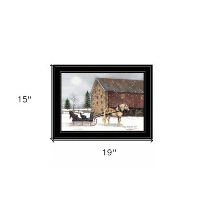 Dashing Through The Snow 2 Black Framed Print Wall Art
