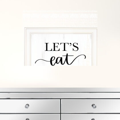 Lets Eat 2 White Framed Print Wall Art