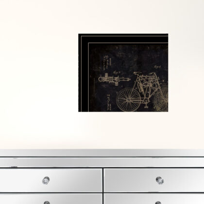 Set Of Two Motor Bike Patent I And II 2 Black Framed Print Wall Art