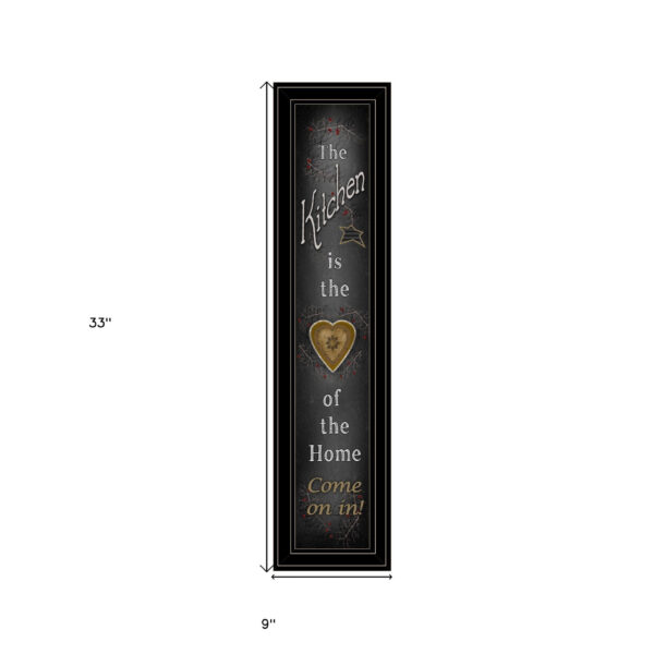 Chalkboard Kitchen 4 Black Framed Print Wall Art