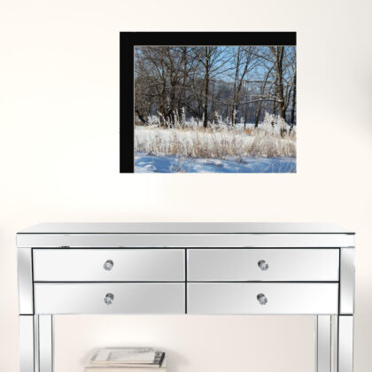 Set Of Two Great Outdoors Nature Or Winter Forest 1 Black Framed Print Wall Art