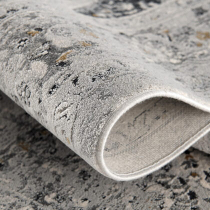 4' X 6' Grey Oriental Area Rug