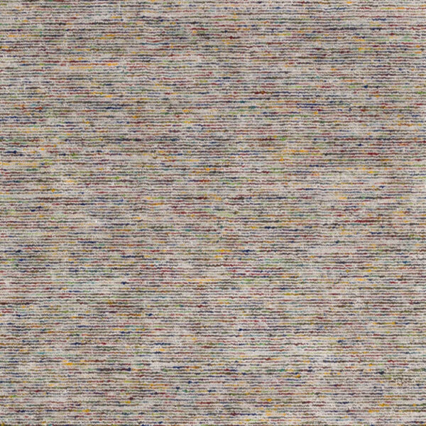 20' Gray and Yellow Wool Hand Loomed Runner Rug