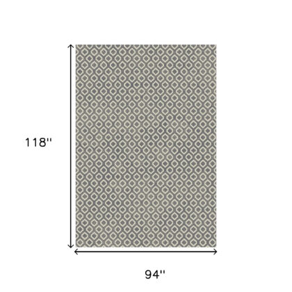 8' x 10' Beige and Gray Geometric Area Rug