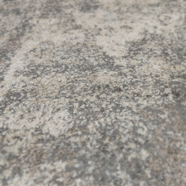 8' Gray and Beige Abstract Power Loom Runner Rug