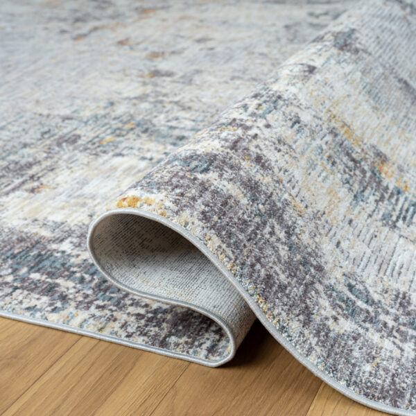 8' x 10' Gray and Ivory Abstract Area Rug