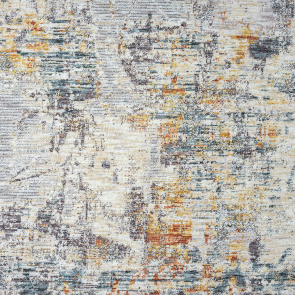 8' x 10' Gray and Ivory Abstract Area Rug
