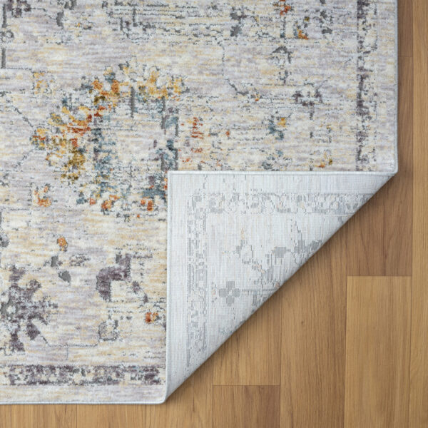 9' x 12' Ivory and Blue Floral Area Rug