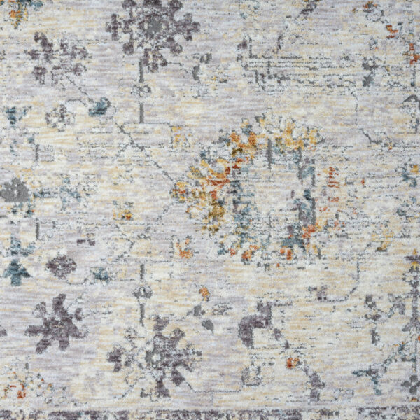 9' x 12' Ivory and Blue Floral Area Rug