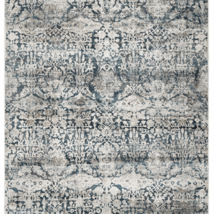 3'X5' Teal Machine Woven Floral Traditional Indoor Area Rug