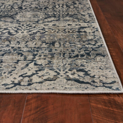 3'X5' Teal Machine Woven Floral Traditional Indoor Area Rug