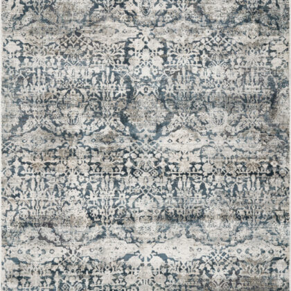 3'X5' Teal Machine Woven Floral Traditional Indoor Area Rug