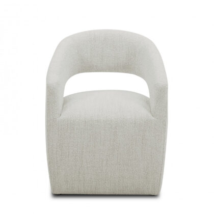 26" Cream Fabric Arm Chair