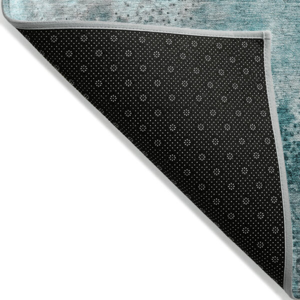 8' X 10' Gray and Ivory Abstract Washable Non Skid Indoor Outdoor Area Rug