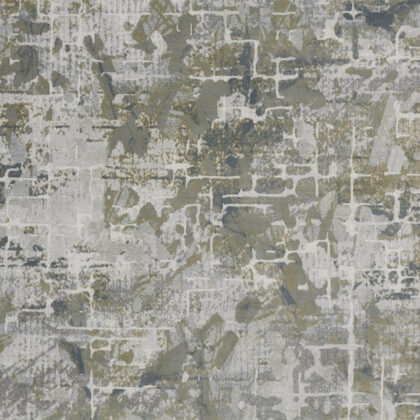 2' X 3' Green Gray And Ivory Abstract Distressed Stain Resistant Area Rug