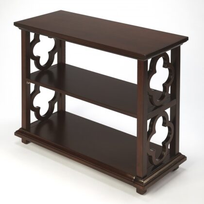 27" Dark Brown Two Tier Standard Bookcase