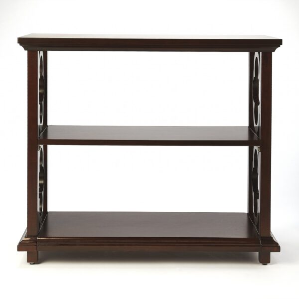 27" Dark Brown Two Tier Standard Bookcase