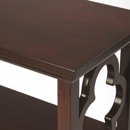 27" Dark Brown Two Tier Standard Bookcase
