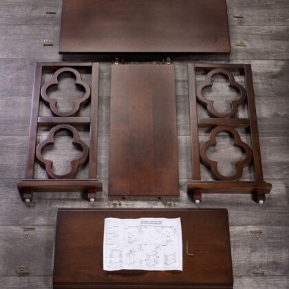 27" Dark Brown Two Tier Standard Bookcase