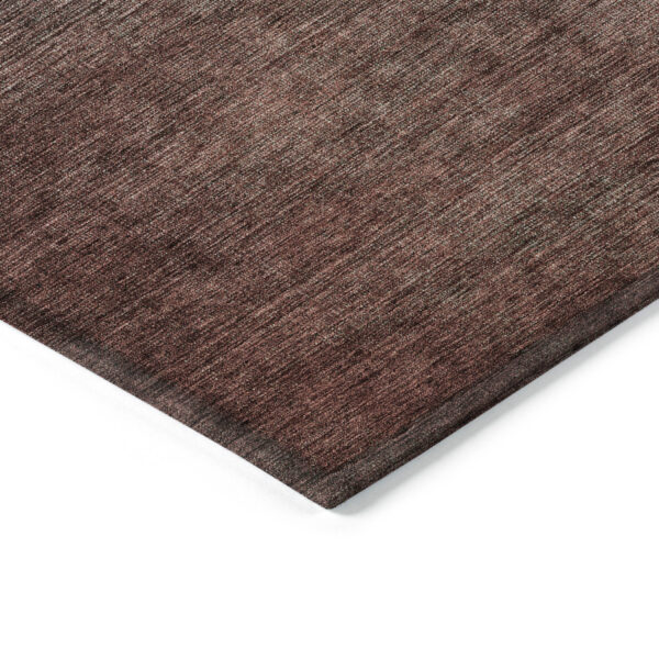 9' X 12' Teal Blue Chocolate And Charcoal Ombre Washable Indoor Outdoor Area Rug