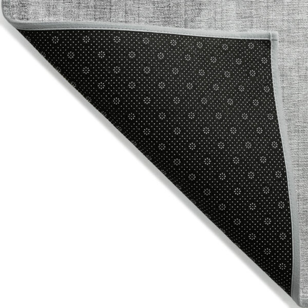 8' X 10' Gray Silver And Charcoal Geometric Washable Indoor Outdoor Area Rug