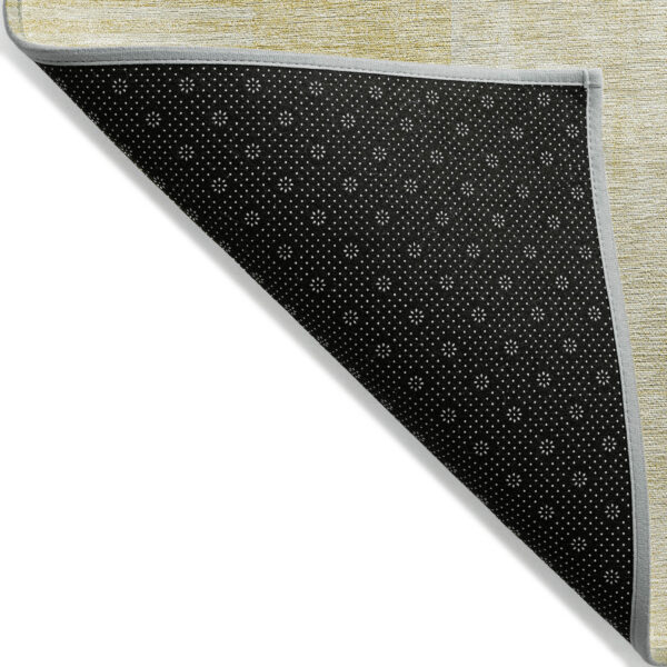 5' X 8' Gold Ivory And Yellow Geometric Washable Indoor Outdoor Area Rug