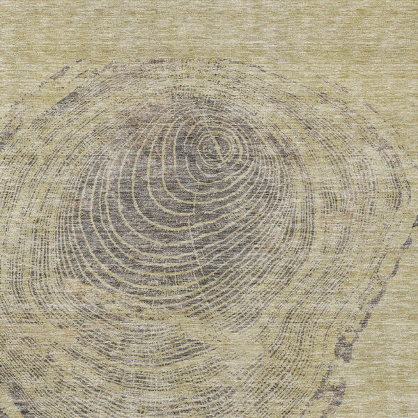 3' X 5' Beige Taupe And Gray Abstract Washable Indoor Outdoor Area Rug