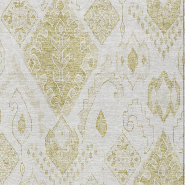 5' X 8' Beige Tan And Ivory Moroccan Washable Indoor Outdoor Area Rug
