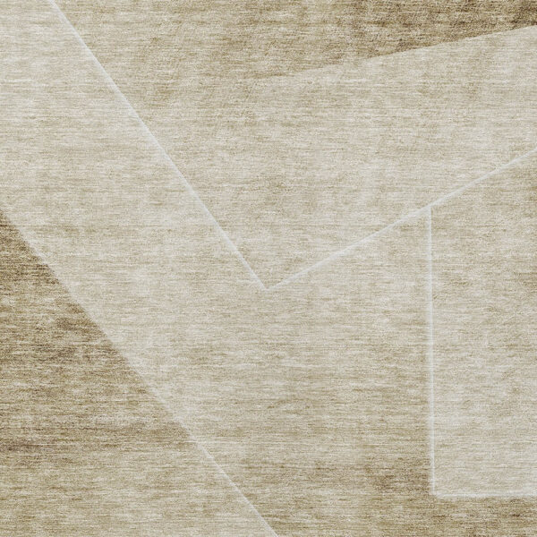 10' X 14' Beige Tan And Ivory Abstract Washable Indoor Outdoor Area Rug