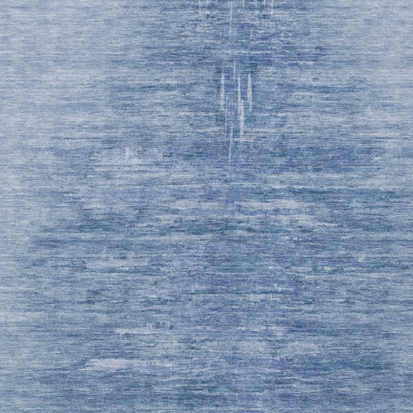 8' X 10' Denim Blue And Sky Blue Abstract Washable Indoor Outdoor Area Rug