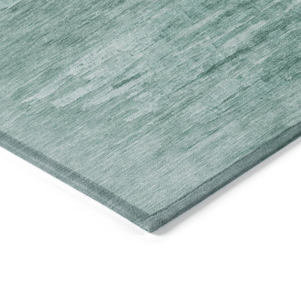 8' X 10' Aqua And Teal Blue Abstract Washable Indoor Outdoor Area Rug