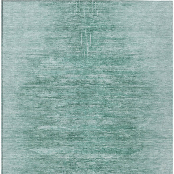 8' X 10' Aqua And Teal Blue Abstract Washable Indoor Outdoor Area Rug