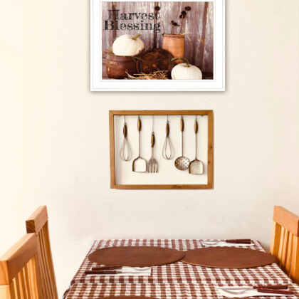 Harvest Blessings 1 White Framed Print Wall Art