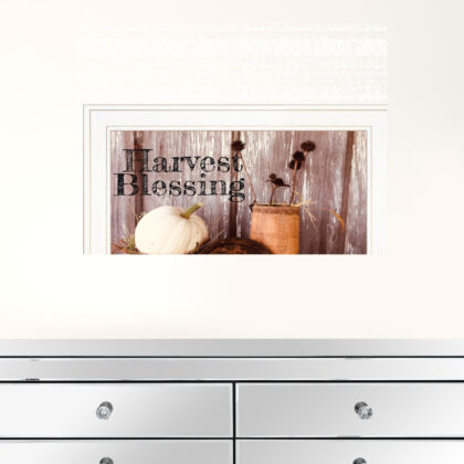 Harvest Blessings 1 White Framed Print Wall Art