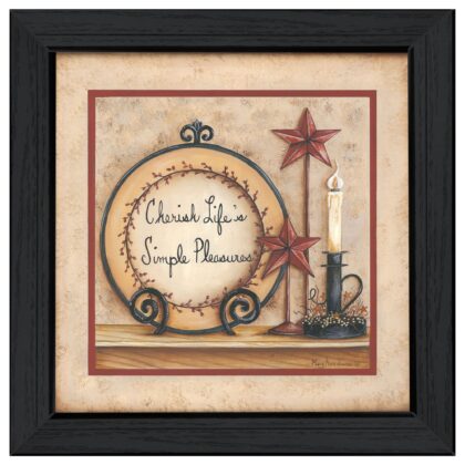 Simple Pleasures 5 Black Framed Print Wall Art