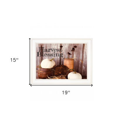 Harvest Blessings 1 White Framed Print Wall Art