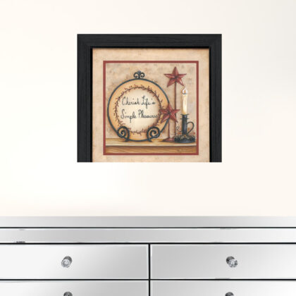 Simple Pleasures 5 Black Framed Print Wall Art