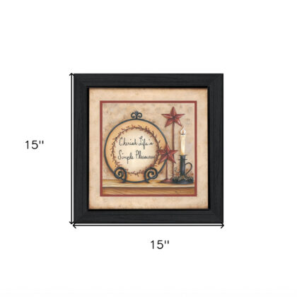 Simple Pleasures 5 Black Framed Print Wall Art